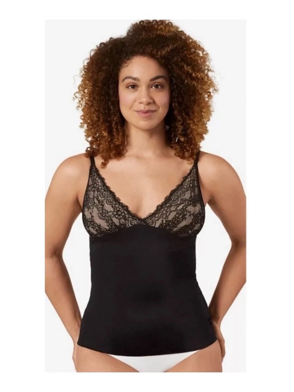 Ruby Ribbon Second Skin Cami NWOT Black Lace Size 34 Style 1749